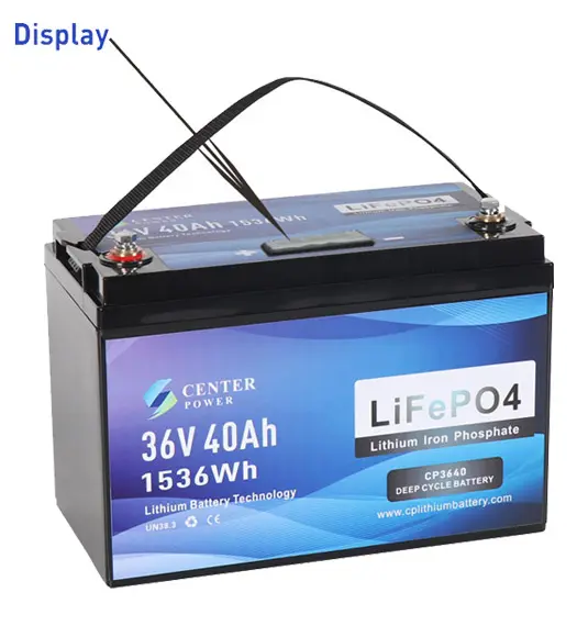 Batterie lithium lifepo4 36 v 40ah, grande capacité, pour bateau