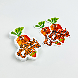 2 Inch Promotional Customised Sticker Cute Cartoon UV Waterproof Brand Name Removable Glossy Round Die Cut Paper Stickers