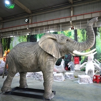 Modèle d'éléphant animatronique grandeur nature, animal de la jungle populaire, pour centre commercial, place, parc d'attractions, personnalisable
