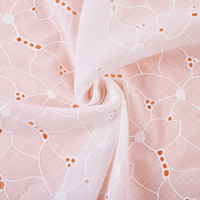 Tissu textile chinois, broderie blanche, mousseline suisse, œillets, broderie 100% coton, tissu polyester ripstop