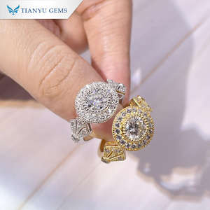 Anillo de Plata de Ley S925 con Moissanita Tianyu, 2 Colores, Banda Brillante con Incrustaciones de Lujo para Fiestas, Cócteles y Salidas Nocturnas - Product Image 3