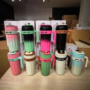 Vaso Térmico de Acero Inoxidable para Oficina, con Tapa, Asa en Degradado Rosa, Aislamiento Térmico de 6 a 12 Horas, Ecológico y Antiderrames - Product Image 5