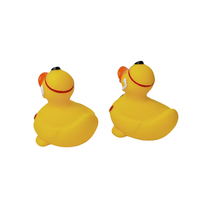 Jouets de bain pour bébé en caoutchouc personnalisés avec des motifs imprimés en forme de canard, jouets de bain pour enfants