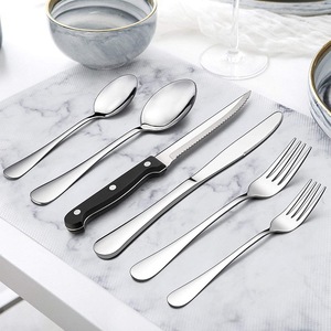 Bộ Dao Muỗng Đầu Bếp Bằng Thép Không Gỉ Sang Trọng Chất Lượng Cao Đồ Dùng Dẹt Vàng Số Lượng Lớn Bộ Đồ Dùng Bạc Vàng Đen Nhà Hàng Đám Cưới - Product Image 6