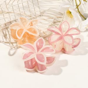 Pinza de Pelo Color Jelly con Diseño de Flor de Huevo, Accesorios para el Cabello para Mujer, Ideal para Vacaciones en la Playa - Product Image 6