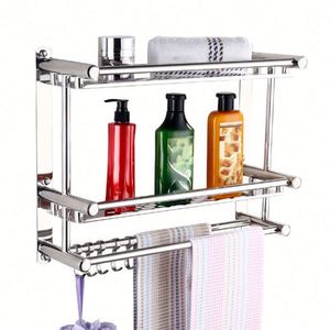 Hot Sale Stainless Steel Rotatable Towel Rack Wall Mounted Multi-layer Storage Organizer Modern Design 50-60cm Apartment Fashion - Product Image 1