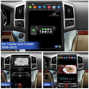 15 inch Android 14 Tesla style Screen Car GPS Navi For Toyota Land Cruiser 200 LC200 2015 - 2008 Radio Multimedia Player Carplay - Product Image 3