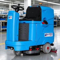 Autolaveuse autoportée à batterie avec deux réservoirs, autonomie de 3 heures, idéale pour les grands entrepôts et usines