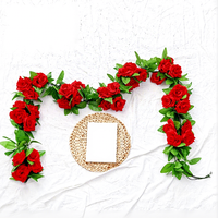 Vente en gros usine : Meilleures ventes de guirlandes murales de fleurs artificielles en soie, style naturel, pour dissimuler les tuyaux de climatisation, décoration de mariage