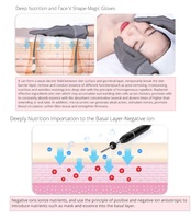Appareil de soin du visage par ionophorèse galvanique et déincrustation avec gants magiques à microcourant bio pour le raffermissement et le lifting de la peau