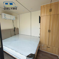 ONLYWE Petites maisons conteneurs, maison mobile sur roues, 2 chambres, petite maison mobile à vendre près de chez moi, maison modulaire moderne pour hôtel