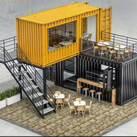 Conteneur de restaurant mobile certifié CE à 2 étages avec terrasse et escalier – Café/Boutique/Stand Conteneur Restaurant