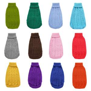 छोटी और बड़ी नस्लों के लिए गर्म सर्दियों के आवश्यक नरम कपड़े पालतू परिधान, शीबा इनु सीमा कोली कुत्ते स्वेटर के लिए आरामदायक - Product Image 4