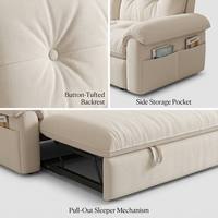 Canapé-lit convertible contemporain blanc crème 2026, nouveau, avec housse amovible et lavable, pliable, gain de place, pour salon