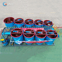 Usine mobile de traitement de l'or CIL à petite échelle 16tpd, ligne d'extraction minière par lixiviation de minerai d'or