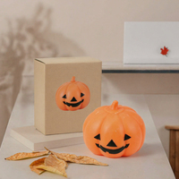 Jouet en caoutchouc amusant en forme de citrouille pour Halloween, balle anti-stress à presser