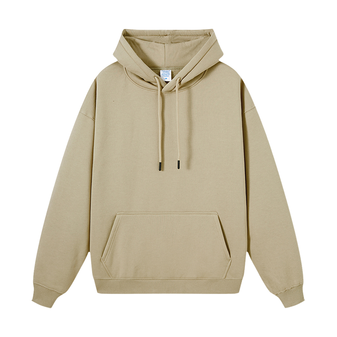 Sweat à capuche gris camel