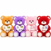 Ours en peluche personnalisé 4 couleurs avec cœur 'Je t'aime' – Cadeau de Saint-Valentin pour amoureux – Vente en gros OEM ODM