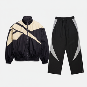 Survêtement coupe-vent sport personnalisé Baggy Jogging surdimensionné 100% veste de survêtement en nylon coupe-vent survêtements pour hommes - Product Image 1