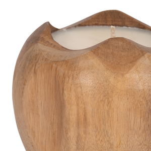 Ciotola per Candela Profumata in Legno di Teak, Piccola Candela Decorativa a Colonna per Esposizione Domestica - Product Image 3