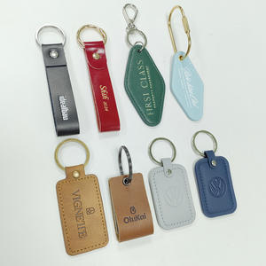 Porte-clés en cuir de haute qualité, design personnalisé, durable, minimaliste, pour clés de voiture, porte-clés personnalisés, promotions, salon automobile, cadeaux d'affaires - Product Image 1
