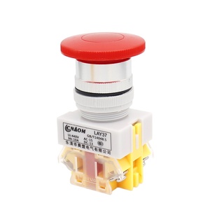 Ventes Flash : Interrupteur à Bouton Poussoir à Tête Champignon 22MM Série LAY37, Point de Contact Argenté à Conduite Électrique Optimisée et Auto-bloquant, 1NO+1NC - Product Image 1