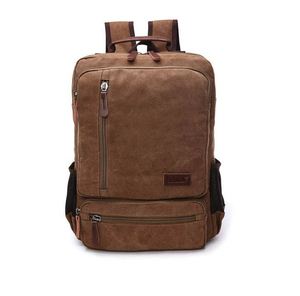 Sac à dos en toile BSCI, sac à dos vintage pour ordinateur portable pour femmes et hommes, sac à dos pour l'école et l'université - Product Image 1