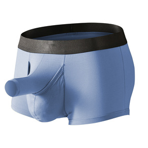 Calzoncillos Bóxer <span class=keywords><strong>de</strong></span> Bambú para Hombre <span class=keywords><strong>con</strong></span> Logotipo Personalizado, Ropa Interior Clásica <span class=keywords><strong>de</strong></span> Punto Transpirable <span class=keywords><strong>con</strong></span> Diseño <span class=keywords><strong>de</strong></span> Trompa <span class=keywords><strong>de</strong></span> <span class=keywords><strong>Elefante</strong></span> - Product Image 3
