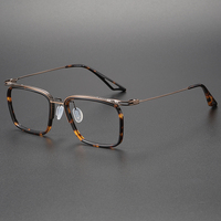 80863 haute qualité Unique homme fait à la main acétate optique cadre rétro en gros à la main lunettes acétate lunettes cadre de lunettes