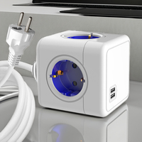 Multiprise européenne Cube moderne Double prise de charge USB avec fiches et prises Courant nominal 16A standard européen