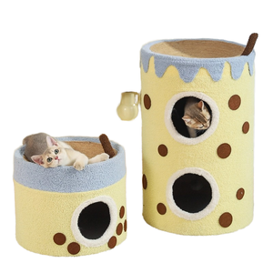 Nid de chat en sisal double couche pour l'hiver, chaud et sûr, pour les chats, les chatons, dormir en toutes saisons. - Product Image 1