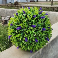 Meilleures boules synthétiques en plastique décoratives pour pelouse, boules pointues vertes sur herbe artificielle suspendue pour terrain de bocce