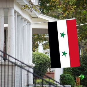 3x5Ft Syria <b>Flag</b> Polyester With Two Brass Grommets Single Layer Hanging Outdoor and Indoor Deco - Product Image 4