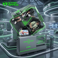 Simulateur VR avec chaise rotative à 360°, machine de jeu d'arcade VR, réalité virtuelle pour 2 joueurs, pour parc d'attractions commercial en intérieur