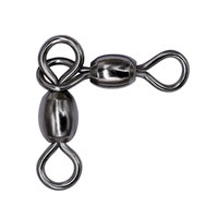 Swivel Pancing 3 Arah Saltwater Crane dari Baja Anti Karat, Konektor Kait Senar Pancing, Swivel Ganda