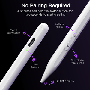 2025 sản phẩm mới nhất <span class=keywords><strong>Stylus</strong></span> Pen với nhãn trắng & nhãn hiệu riêng tùy chọn 15 phút nhanh chóng phí cho Apple bút chì với lòng bàn tay từ chối - Product Image 2
