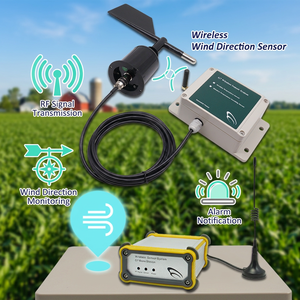 <b>Wireless</b> Wind Direction <b>Sensor</b> System with RF Signal Transmission and Alarm Notification for Environmental Monitoring - Product Image 1