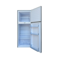 Réfrigérateur à compresseur 12V/24V DC 142 litres économe en énergie Demi-congélateur Réfrigérateur Système solaire sur pied Réfrigérateur