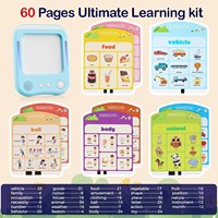 Tablette d'apprentissage interactive pour enfants, jouet éducatif parlant, machine de lecture, 30 cartes flash, alphabet, phonétique, mots, musique, quiz, pour tous les âges