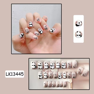 Uñas postizas de gel con logo personalizado, 24 unidades, gel constructor, uñas francesas, venta al por mayor, uñas postizas cortas y gruesas - Product Image 5