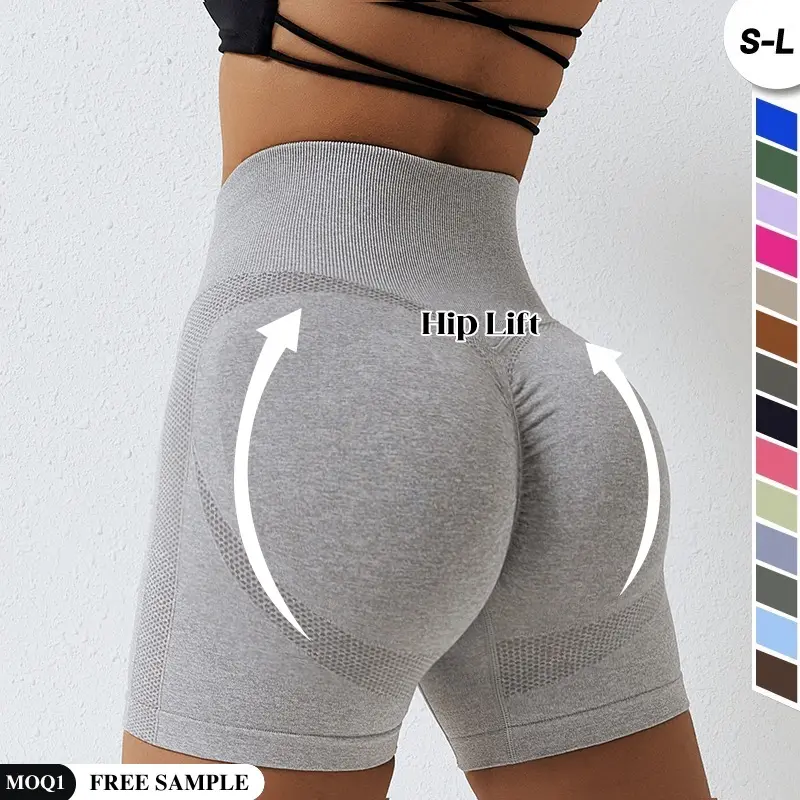 Calça esportiva sem costura push up para ioga, conjunto de roupas curtas para academia e academia, roupa esportiva fitness para mulheres, ideal para treino