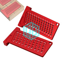 Règle en T de précision pour le travail du bois Jauge de marquage de poche en aluminium métrique/pouce avec trou d'étalonnage croisé Support OEM personnalisable