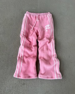 Pantalon de survêtement de fitness épais avec fermeture à cordon de serrage pour homme personnalisé Leggings évasés en <span class=keywords><strong>mohair</strong></span> Fuzzy Flare Streetwear décontracté d'hiver - Product Image 3