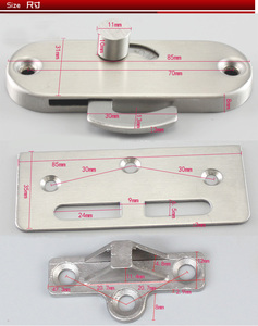 Serratura ad Angolo Retto a 90 Gradi per Porta Scorrevole con Chiusura di Privacy e Chiavistello - Product Image 4