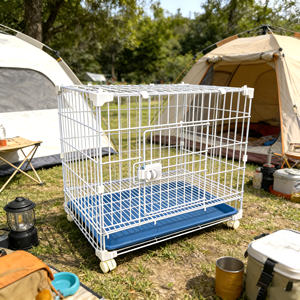 Cage à chien verrouillable, grande, moyenne, petite, pour chien, chat, lit pour chien, toilette, cage pour chien, grande taille, usage domestique - Product Image 1