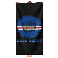Serviette de plage Cap-Vert personnalisée, best-seller d'usine, séchage rapide, absorbante, légère et fine, pour salle de bain, piscine et natation