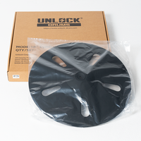 Pad électronique double zone noir 18 pouces UNLOCK E-Cymbal Crash/Ride avec fonction Choke pour batterie électronique Roland/ATV/EFNOTE |   Caoutchouc de surface en silicone