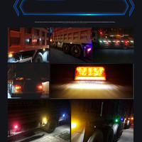 Nouvelles lumières latérales de camion rectangulaires à LED rouges modèle 6001 pour rénovation/mise à niveau