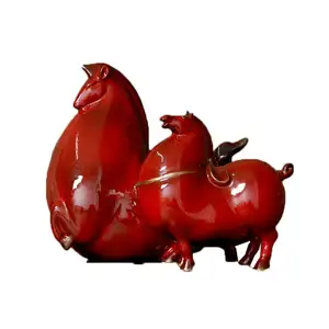 Wholesale Best Home Decoration Gift Tv Wine Cabinet Morden Tang Ceramic Horse Statue