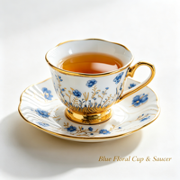 Tasse et soucoupe à expresso en céramique de 100 ml, style rétro britannique, pour café et restaurant